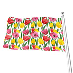 Colorful Tulip Pattern Print Flag