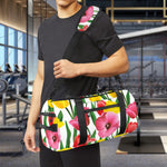 Colorful Tulip Pattern Print Gym Bag