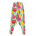 Colorful Tulip Pattern Print Hammer Pants