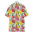 Colorful Tulip Pattern Print Hawaiian Shirt