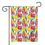 Colorful Tulip Pattern Print House Flag
