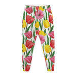 Colorful Tulip Pattern Print Jogger Pants
