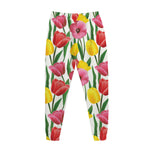 Colorful Tulip Pattern Print Jogger Pants