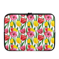 Colorful Tulip Pattern Print Laptop Sleeve