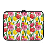 Colorful Tulip Pattern Print Laptop Sleeve