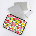 Colorful Tulip Pattern Print Laptop Sleeve