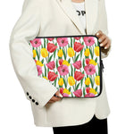 Colorful Tulip Pattern Print Laptop Sleeve