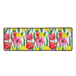 Colorful Tulip Pattern Print Long Kitchen Mat