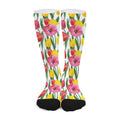 Colorful Tulip Pattern Print Long Socks