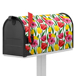 Colorful Tulip Pattern Print Mailbox Cover