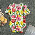 Colorful Tulip Pattern Print Men's Bodysuit