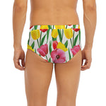 Colorful Tulip Pattern Print Men's Briefs