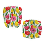 Colorful Tulip Pattern Print Office Chair Cover