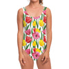 Colorful Tulip Pattern Print One Piece Swimsuit