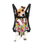 Colorful Tulip Pattern Print Pet Carrier Backpack