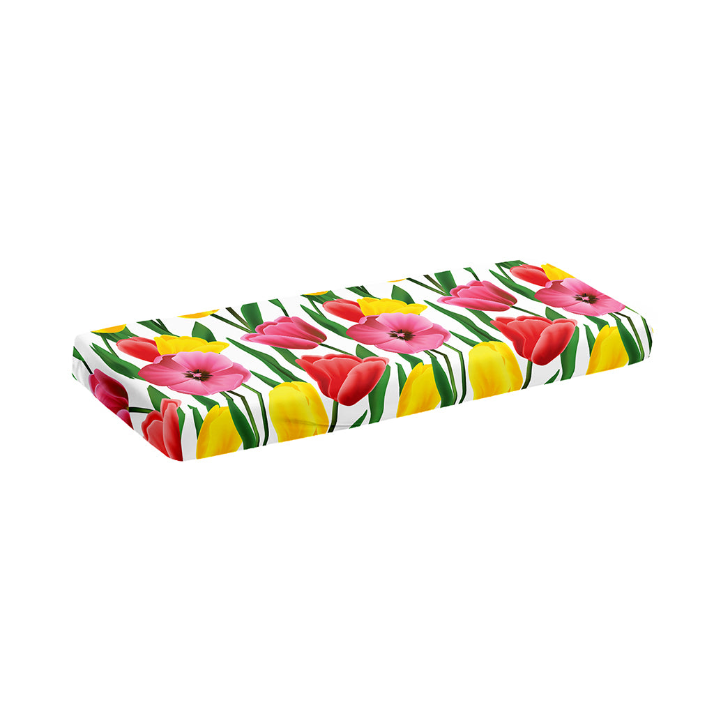 Colorful Tulip Pattern Print Piano Keyboard Cover