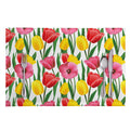 Colorful Tulip Pattern Print Placemat