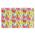 Colorful Tulip Pattern Print Polyester Doormat