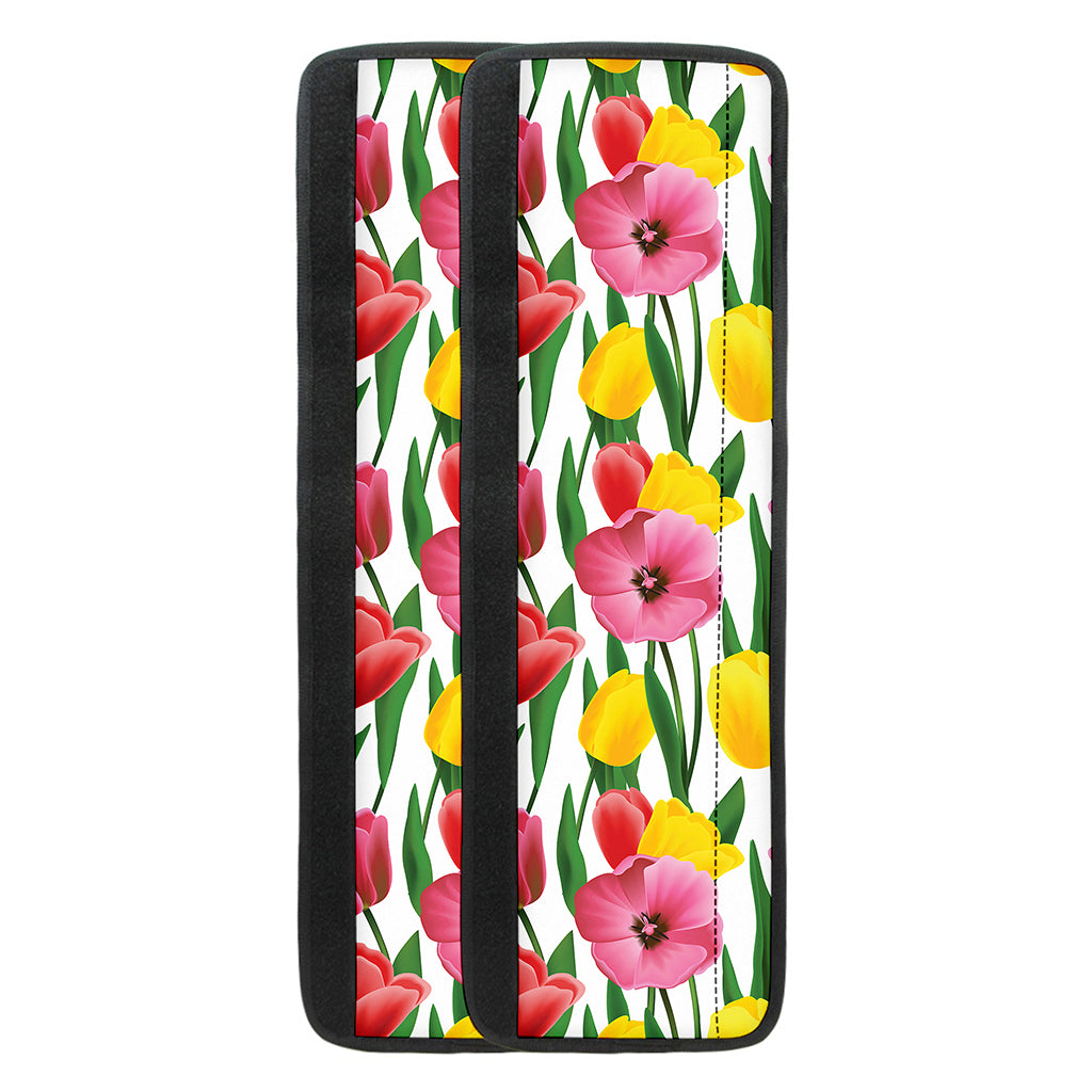 Colorful Tulip Pattern Print Refrigerator Handle Covers