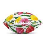 Colorful Tulip Pattern Print Rugby Ball