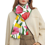 Colorful Tulip Pattern Print Scarf