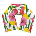 Colorful Tulip Pattern Print Scarf