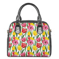 Colorful Tulip Pattern Print Shoulder Handbag