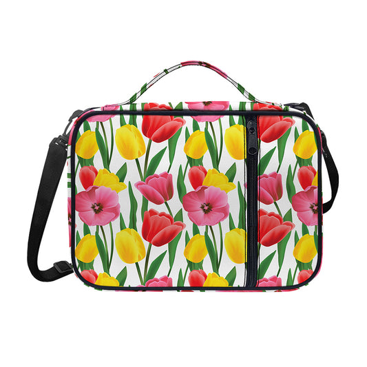 Colorful Tulip Pattern Print Shoulder Strap Bible Bag