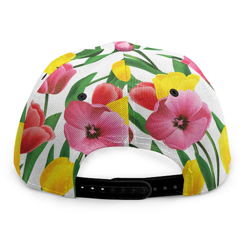 Colorful Tulip Pattern Print Snapback Cap