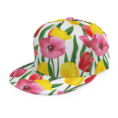 Colorful Tulip Pattern Print Snapback Cap