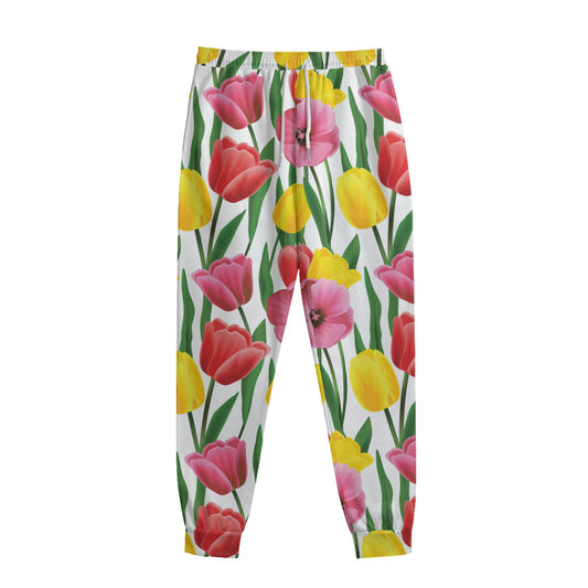 Colorful Tulip Pattern Print Sweatpants