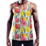 Colorful Tulip Pattern Print Training Tank Top