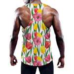Colorful Tulip Pattern Print Training Tank Top