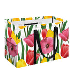 Colorful Tulip Pattern Print Utility Tote Bag