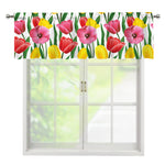 Colorful Tulip Pattern Print Window Valance