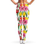 Colorful Tulip Pattern Print Women's Leggings