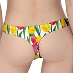 Colorful Tulip Pattern Print Women's Thong