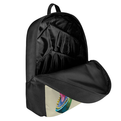 Colorful Tyrannosaurus Rex Print 17 Inch Backpack
