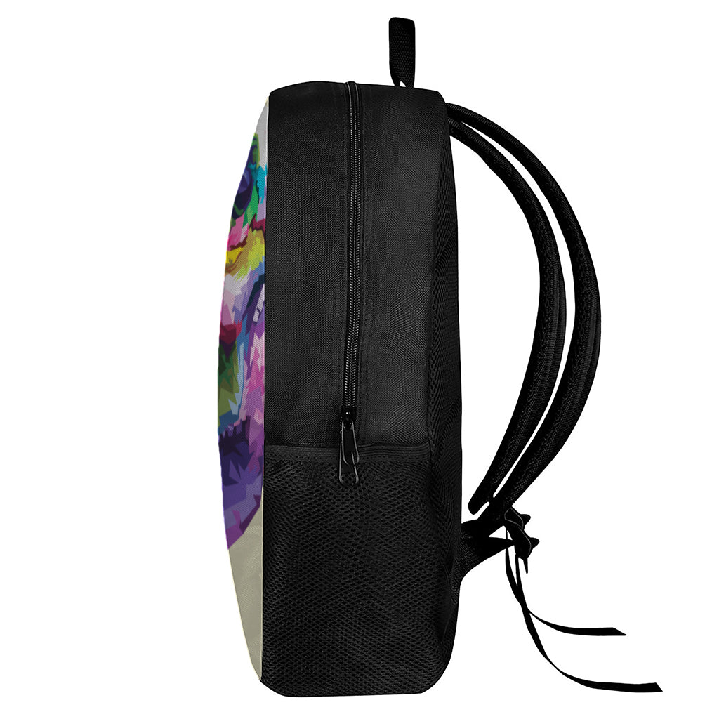 Colorful Tyrannosaurus Rex Print 17 Inch Backpack