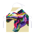 Colorful Tyrannosaurus Rex Print Adjustable Apron