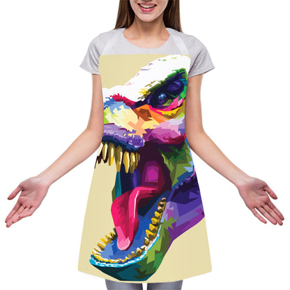 Colorful Tyrannosaurus Rex Print Adjustable Apron