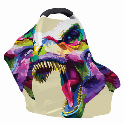 Colorful Tyrannosaurus Rex Print Baby Seat Cover