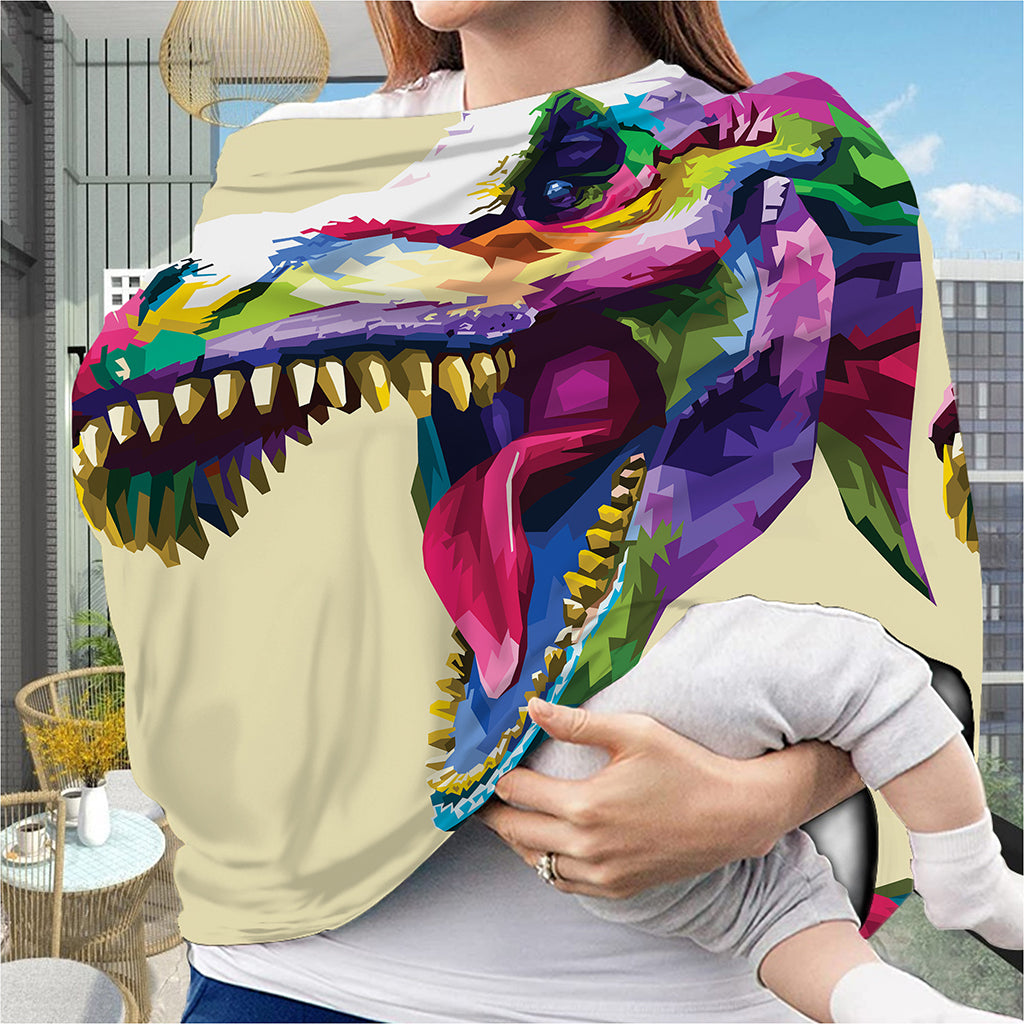 Colorful Tyrannosaurus Rex Print Baby Seat Cover