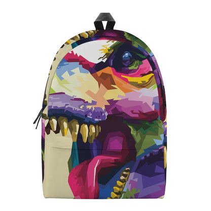 Colorful Tyrannosaurus Rex Print Backpack