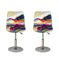 Colorful Tyrannosaurus Rex Print Bar Stool Covers