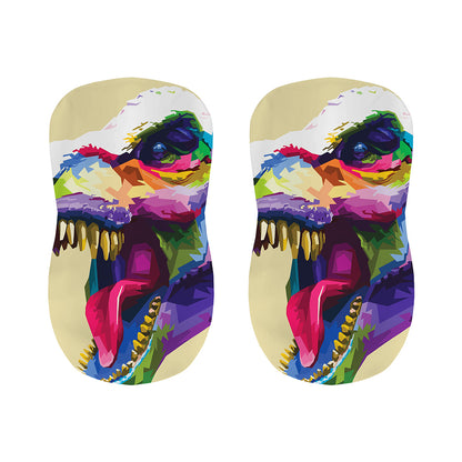 Colorful Tyrannosaurus Rex Print Bar Stool Covers