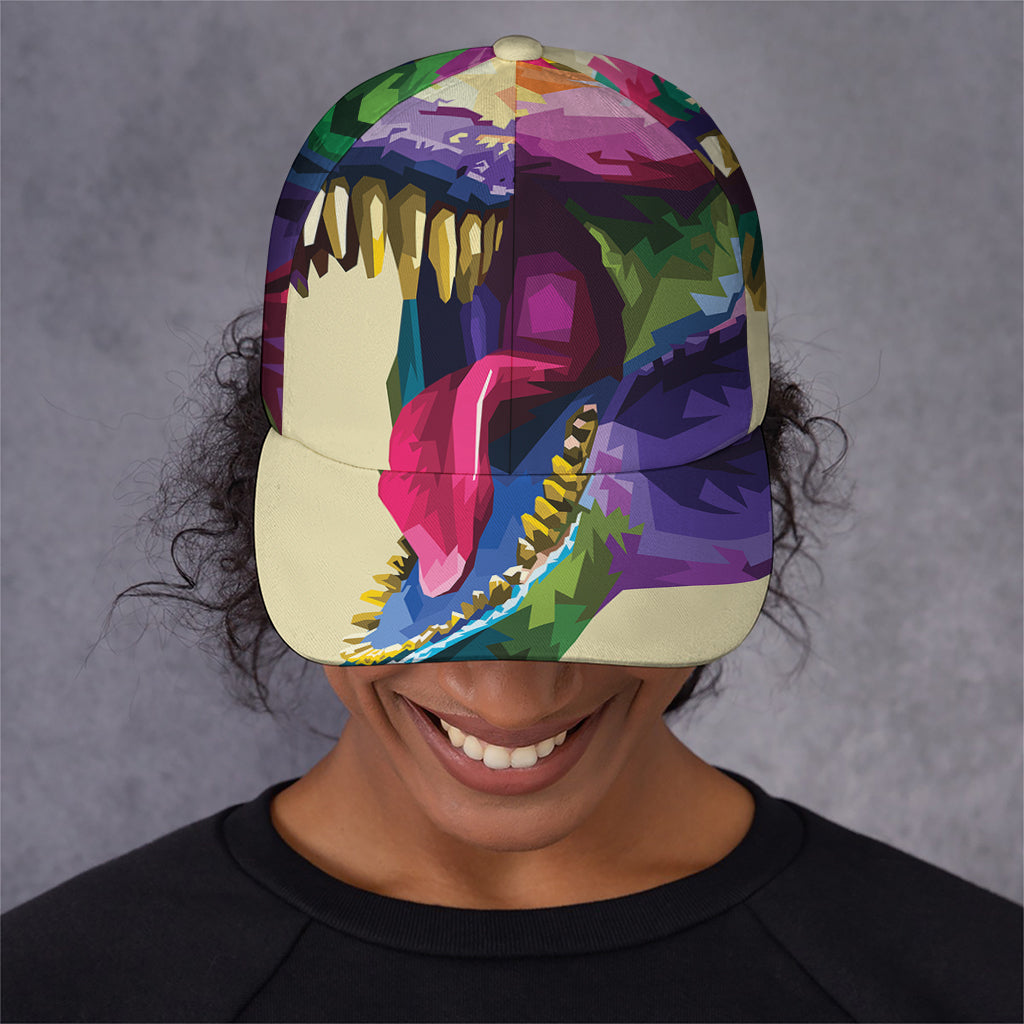 Colorful Tyrannosaurus Rex Print Baseball Cap