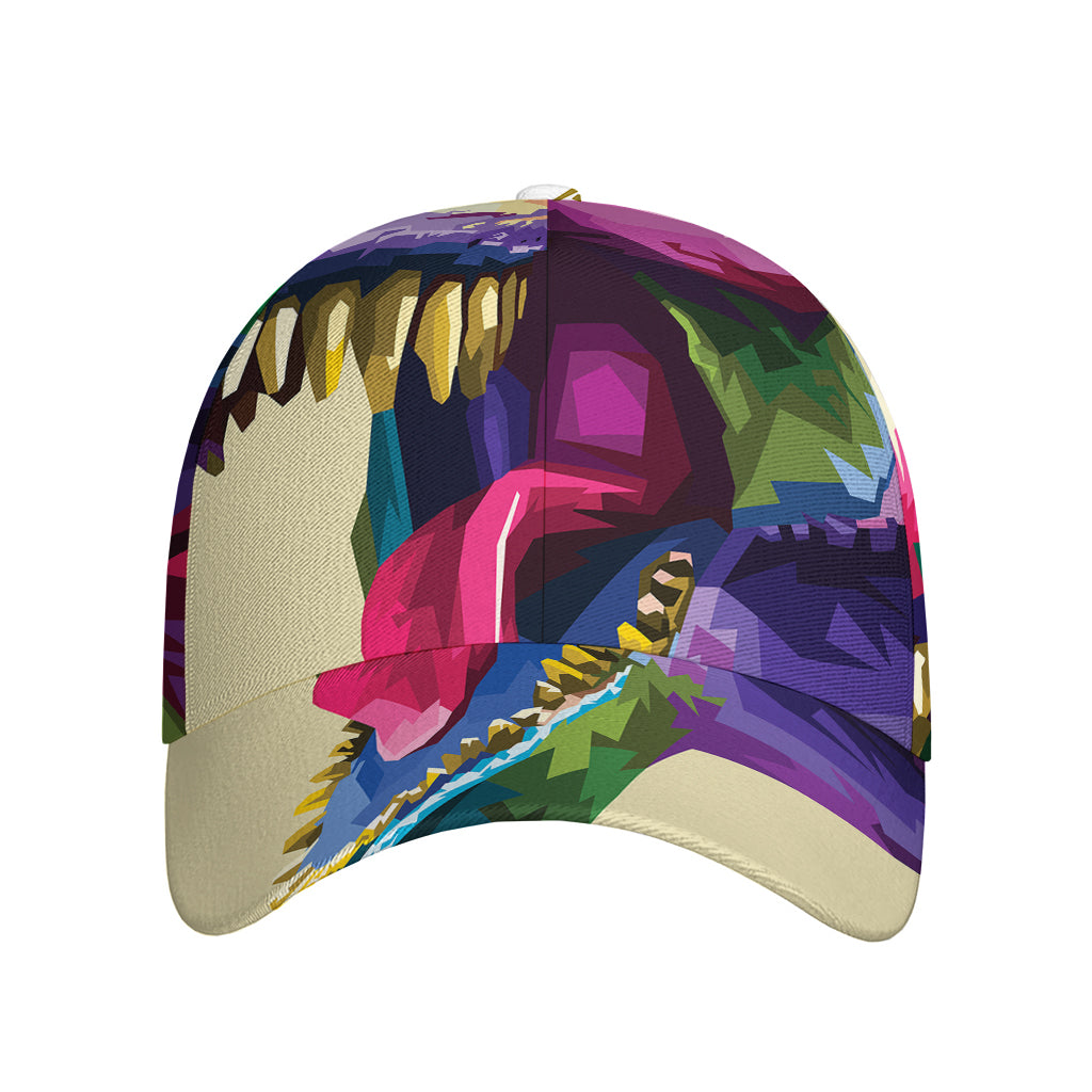 Colorful Tyrannosaurus Rex Print Baseball Cap