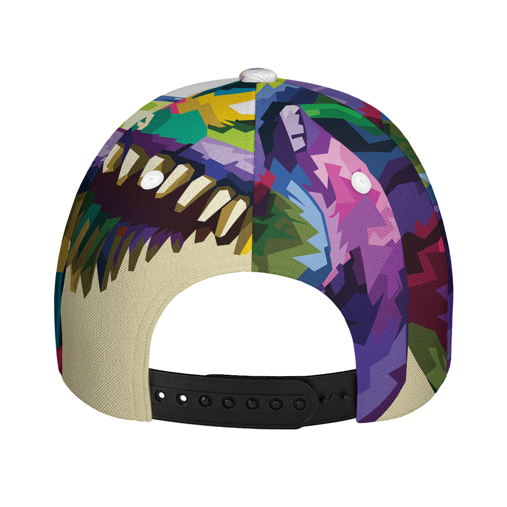 Colorful Tyrannosaurus Rex Print Baseball Cap