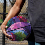 Colorful Tyrannosaurus Rex Print Basketball